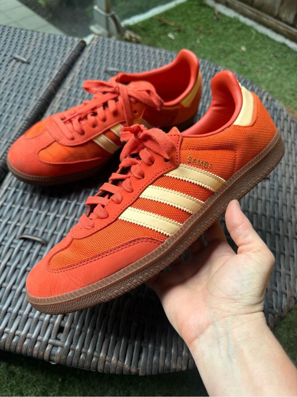 adidas Samba Men’s Orange & Cream Retro Sneaker